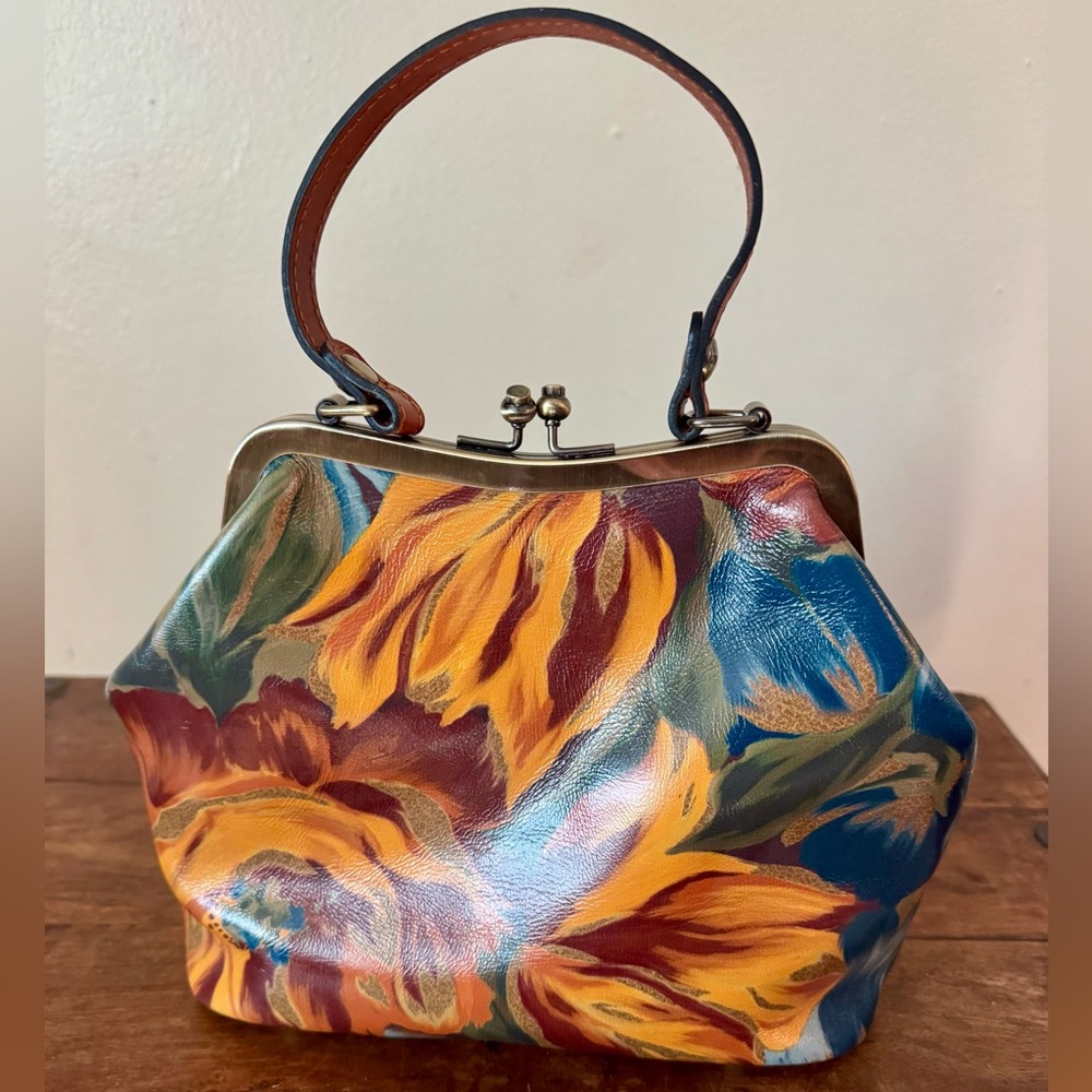 Patricia Nash bag blue brown floral